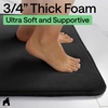 image:imageGORILLA GRIP Memory Foam Toilet Rug for Bathroom 225x195 GreyBlack
