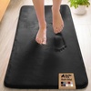image:imageGORILLA GRIP Memory Foam Toilet Rug for Bathroom 225x195 GreyBlack