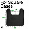 image:imageGORILLA GRIP Memory Foam Toilet Rug for Bathroom 225x195 GreyBlack