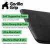 image:imageGORILLA GRIP Memory Foam Toilet Rug for Bathroom 225x195 GreyBlack