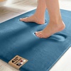 image:imageGORILLA GRIP Memory Foam Toilet Rug for Bathroom 225x195 GreyBlue