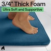 image:imageGORILLA GRIP Memory Foam Toilet Rug for Bathroom 225x195 GreyBlue