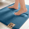 image:imageGORILLA GRIP Memory Foam Toilet Rug for Bathroom 225x195 GreyBlue