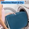 image:imageGORILLA GRIP Memory Foam Toilet Rug for Bathroom 225x195 GreyBlue