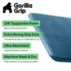 image:imageGORILLA GRIP Memory Foam Toilet Rug for Bathroom 225x195 GreyBlue