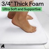image:imageGORILLA GRIP Memory Foam Toilet Rug for Bathroom 225x195 GreyBright White