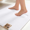 image:imageGORILLA GRIP Memory Foam Toilet Rug for Bathroom 225x195 GreyBright White