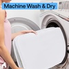 image:imageGORILLA GRIP Memory Foam Toilet Rug for Bathroom 225x195 GreyBright White