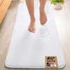image:imageGORILLA GRIP Memory Foam Toilet Rug for Bathroom 225x195 GreyBright White