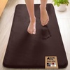 image:imageGORILLA GRIP Memory Foam Toilet Rug for Bathroom 225x195 GreyBrown