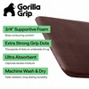 image:imageGORILLA GRIP Memory Foam Toilet Rug for Bathroom 225x195 GreyBrown