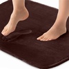 image:imageGORILLA GRIP Memory Foam Toilet Rug for Bathroom 225x195 GreyBrown