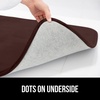 image:imageGORILLA GRIP Memory Foam Toilet Rug for Bathroom 225x195 GreyBrown