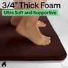 image:imageGORILLA GRIP Memory Foam Toilet Rug for Bathroom 225x195 GreyBrown