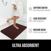 image:imageGORILLA GRIP Memory Foam Toilet Rug for Bathroom 225x195 GreyBrown