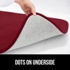image:imageGORILLA GRIP Memory Foam Toilet Rug for Bathroom 225x195 GreyBurgundy