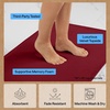 image:imageGORILLA GRIP Memory Foam Toilet Rug for Bathroom 225x195 GreyBurgundy