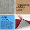 image:imageGORILLA GRIP Memory Foam Toilet Rug for Bathroom 225x195 GreyBurgundy