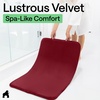 image:imageGORILLA GRIP Memory Foam Toilet Rug for Bathroom 225x195 GreyBurgundy