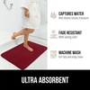 image:imageGORILLA GRIP Memory Foam Toilet Rug for Bathroom 225x195 GreyBurgundy
