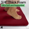 image:imageGORILLA GRIP Memory Foam Toilet Rug for Bathroom 225x195 GreyBurgundy