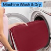 image:imageGORILLA GRIP Memory Foam Toilet Rug for Bathroom 225x195 GreyBurgundy