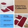 image:imageGORILLA GRIP Memory Foam Toilet Rug for Bathroom 225x195 GreyBurgundy