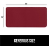 image:imageGORILLA GRIP Memory Foam Toilet Rug for Bathroom 225x195 GreyBurgundy