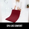 image:imageGORILLA GRIP Memory Foam Toilet Rug for Bathroom 225x195 GreyBurgundy