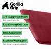 image:imageGORILLA GRIP Memory Foam Toilet Rug for Bathroom 225x195 GreyBurgundy