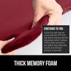 image:imageGORILLA GRIP Memory Foam Toilet Rug for Bathroom 225x195 GreyBurgundy