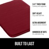 image:imageGORILLA GRIP Memory Foam Toilet Rug for Bathroom 225x195 GreyBurgundy