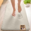 image:imageGORILLA GRIP Memory Foam Toilet Rug for Bathroom 225x195 GreyChampagne
