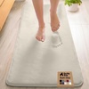 image:imageGORILLA GRIP Memory Foam Toilet Rug for Bathroom 225x195 GreyChampagne