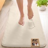 image:imageGORILLA GRIP Memory Foam Toilet Rug for Bathroom 225x195 GreyCream