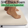 image:imageGORILLA GRIP Memory Foam Toilet Rug for Bathroom 225x195 GreyCream