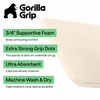 image:imageGORILLA GRIP Memory Foam Toilet Rug for Bathroom 225x195 GreyCream