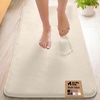 image:imageGORILLA GRIP Memory Foam Toilet Rug for Bathroom 225x195 GreyCream