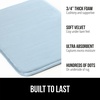 image:imageGORILLA GRIP Memory Foam Toilet Rug for Bathroom 225x195 GreyLight Blue