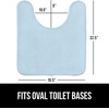 image:imageGORILLA GRIP Memory Foam Toilet Rug for Bathroom 225x195 GreyLight Blue