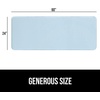 image:imageGORILLA GRIP Memory Foam Toilet Rug for Bathroom 225x195 GreyLight Blue