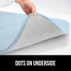 image:imageGORILLA GRIP Memory Foam Toilet Rug for Bathroom 225x195 GreyLight Blue