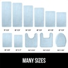 image:imageGORILLA GRIP Memory Foam Toilet Rug for Bathroom 225x195 GreyLight Blue