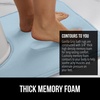 image:imageGORILLA GRIP Memory Foam Toilet Rug for Bathroom 225x195 GreyLight Blue