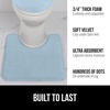 image:imageGORILLA GRIP Memory Foam Toilet Rug for Bathroom 225x195 GreyLight Blue