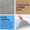 image:imageGORILLA GRIP Memory Foam Toilet Rug for Bathroom 225x195 GreyLight Blue