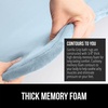 image:imageGORILLA GRIP Memory Foam Toilet Rug for Bathroom 225x195 GreyLight Blue