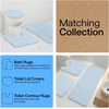 image:imageGORILLA GRIP Memory Foam Toilet Rug for Bathroom 225x195 GreyLight Blue