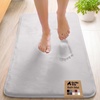 image:imageGORILLA GRIP Memory Foam Toilet Rug for Bathroom 225x195 GreyLight Gray