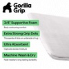 image:imageGORILLA GRIP Memory Foam Toilet Rug for Bathroom 225x195 GreyLight Gray